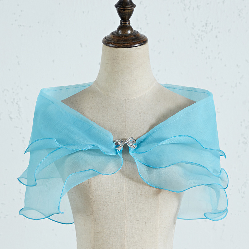 Picture of Wholesale Bridal Yarn Shawl Wedding Dress Arm Covering Mori Wedding Dress Cyber Celebrity Shawl Thin Off-shoulder Banquet Women