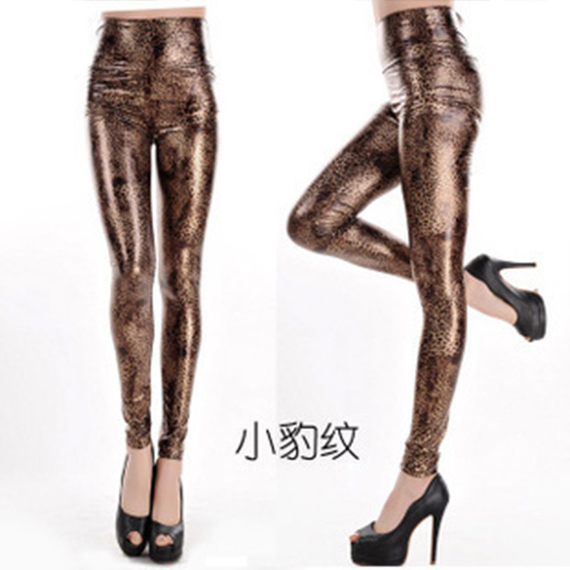 Picture of Korean Fashion Slim Pants Leopard-print Sexy Snake-print Ankle-length Pants Slim-fit High Waist Leggings