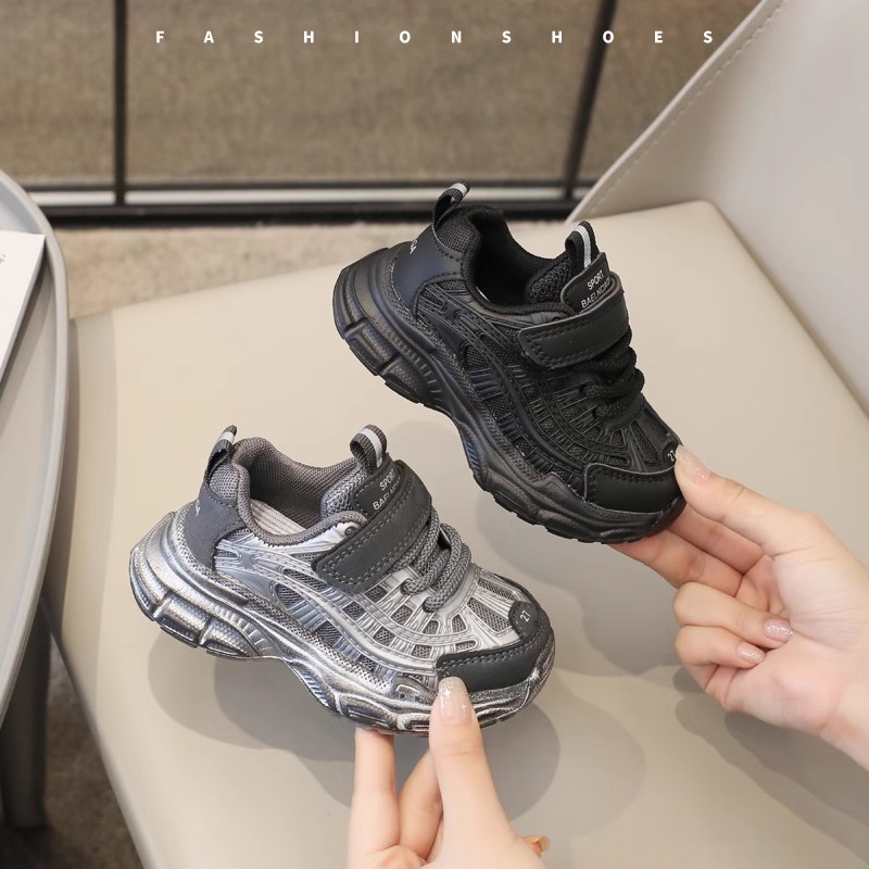 Children's Sports Shoes, Women's Fashion Spring & Fall New Girls' Shoes, Dad's Shoes, Mesh Breathable Boys' Running Shoes, Soft Soles