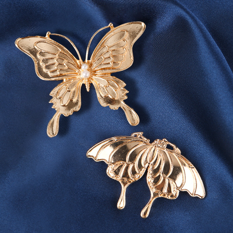 Intangible Cultural Heritage DIY Handmade Blue Butterfly Brooch Hairpin Base Embryo Material Accessories