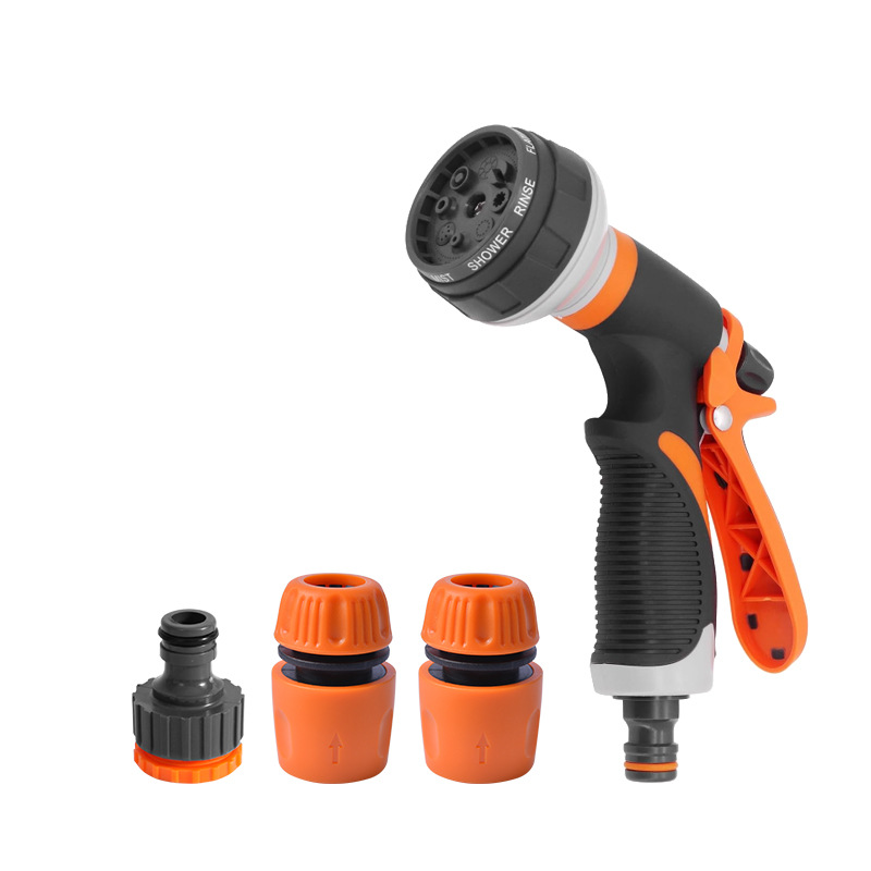 Picture of Amazon Hot Sale High Pressure Car Wash Water Gun Multi-function Adjusting Spray Gun Garden Watering ABS Glue 8 Function Water Gun