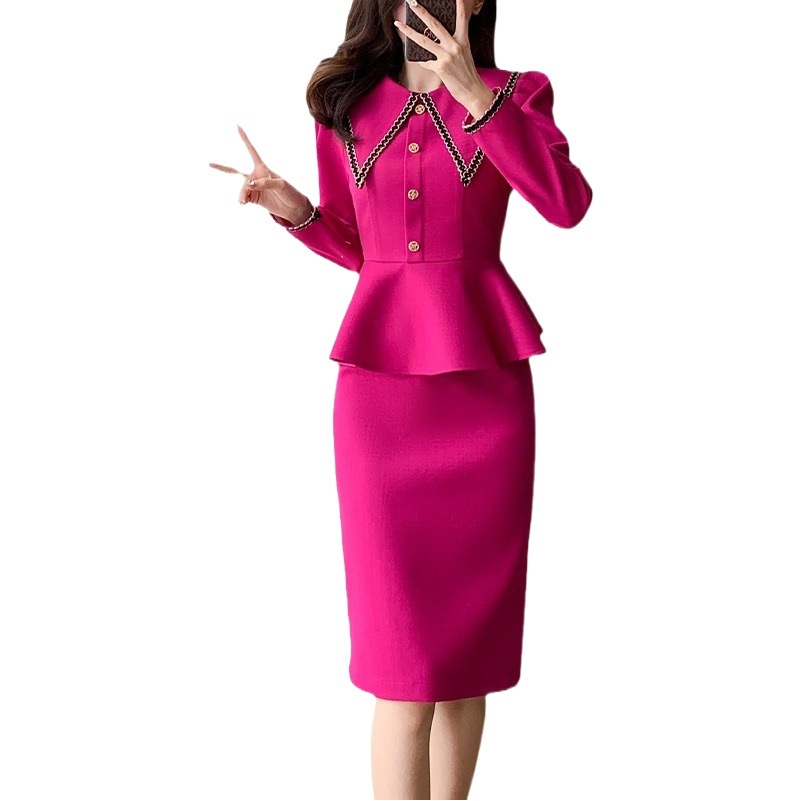 2024 spring new online celebrity high-end salt series wear match royal sister two-piece elegant skirt suit suit skirt for women