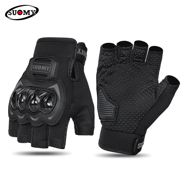 Motorcycle Breathable Riding Gloves Men's Half Finger Summer Drop-resistant Self-propelled Motorcycle Summer Riding Protective Equipment