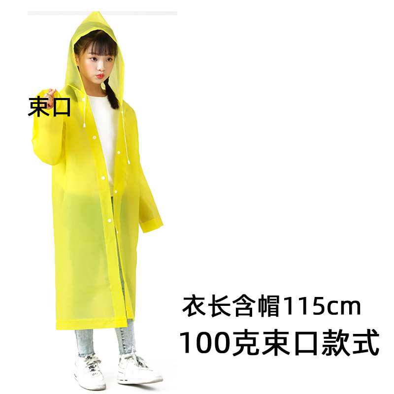 Picture of Thickened Disposable Raincoat Adult Frosted Unisex Eva Outdoor Lightweight One-Piece Extended Poncho Logo