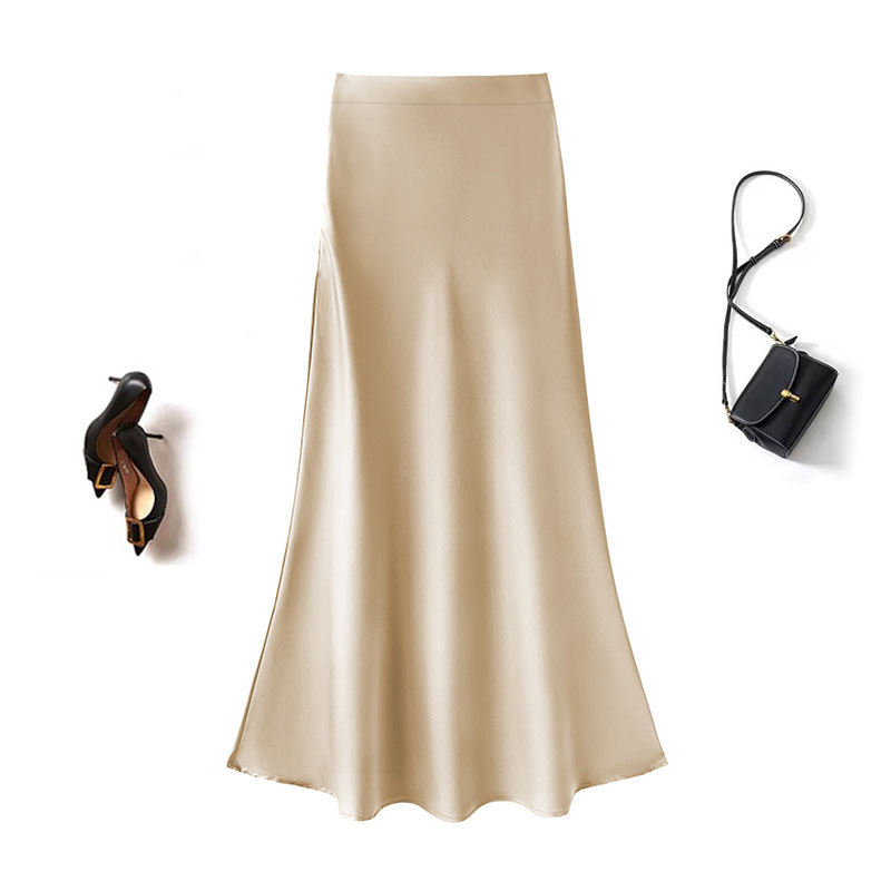 New Chinese Style Retro Temperament Large Size Fishtail Skirt for Women Summer Mid-Length Design Slimming High Waist Hip Skirt