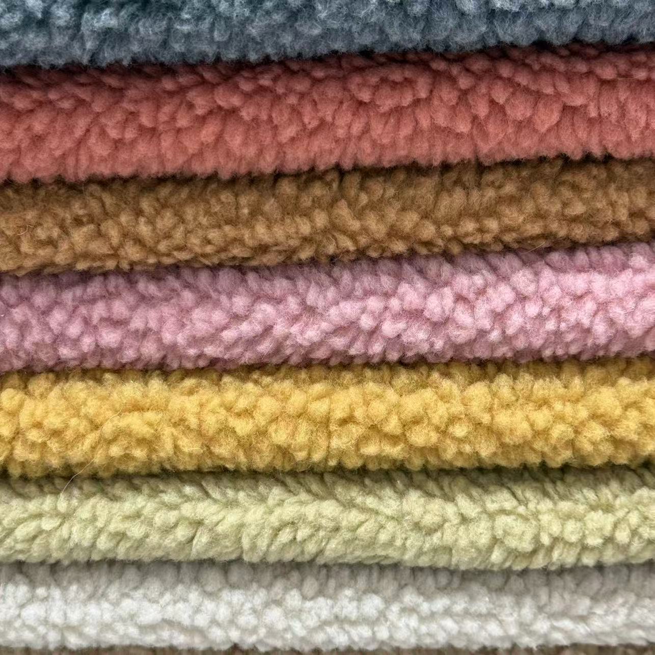 Picture of Spot small grain lambswool plain lambswool autumn and winter warm jacket toys and bags fabric