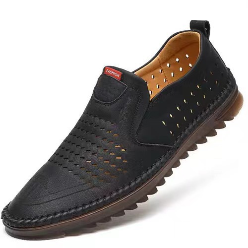 Picture of Men's leather shoes [single net same style] 2025 summer men's fashion soft leather casual soft sole wear-resistant beanie men's shoes