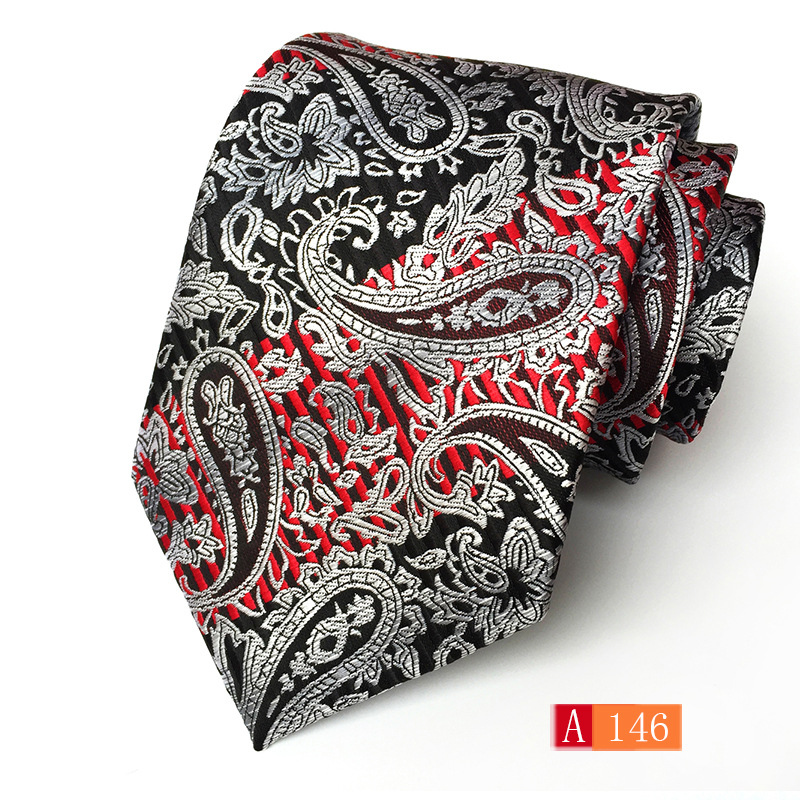 Picture of Source manufacturers polyester jacquard material men's tie big flower spike fashion tie in stock wholesale