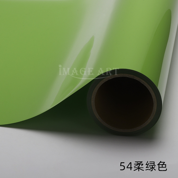 Picture of PU thermal transfer engraving film logo printing ordinary color engraving hot stamping film clothing T-shirt hot stamping film whole roll