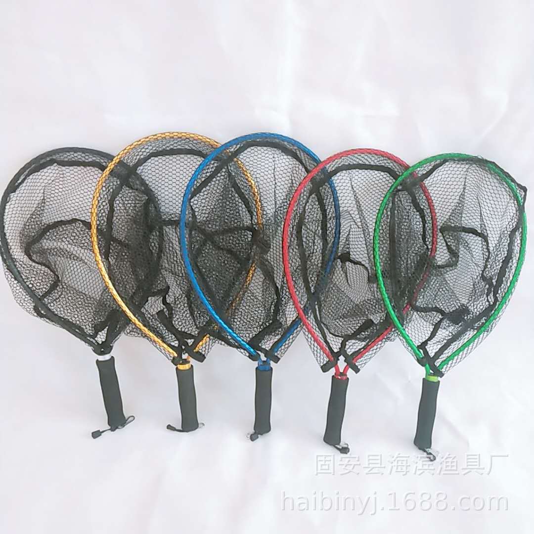 Aluminum alloy net hand fishing net fly fishing glue net pocket portable fishing net fly fishing stream net fishing tool
