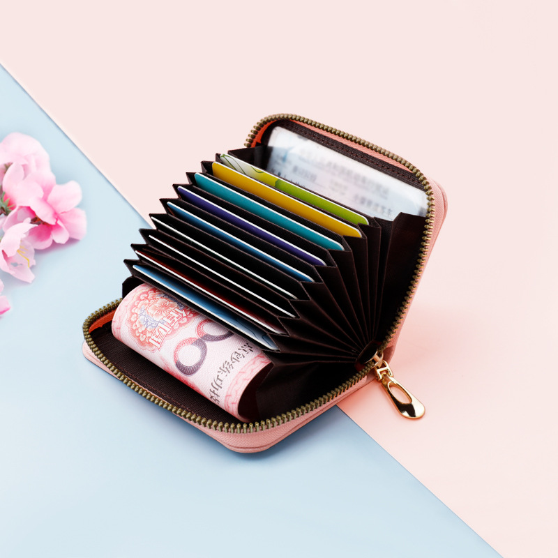 Picture of Women's Organ Zipper Card Bag Multi-card ID Bag Multi-functional Coin Purse Credit Card Bag Mini Men's Simple