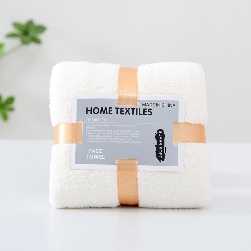 Picture of Hand gift towel wholesale coral velvet square wedding gift box towel wedding candy box towel Xi word New