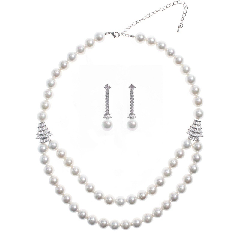 Light Luxury Niche High-End Pearl Necklace for Women Ins Fashion Versatile Elegant Double Layer Stacked Pearl Necklace for Women