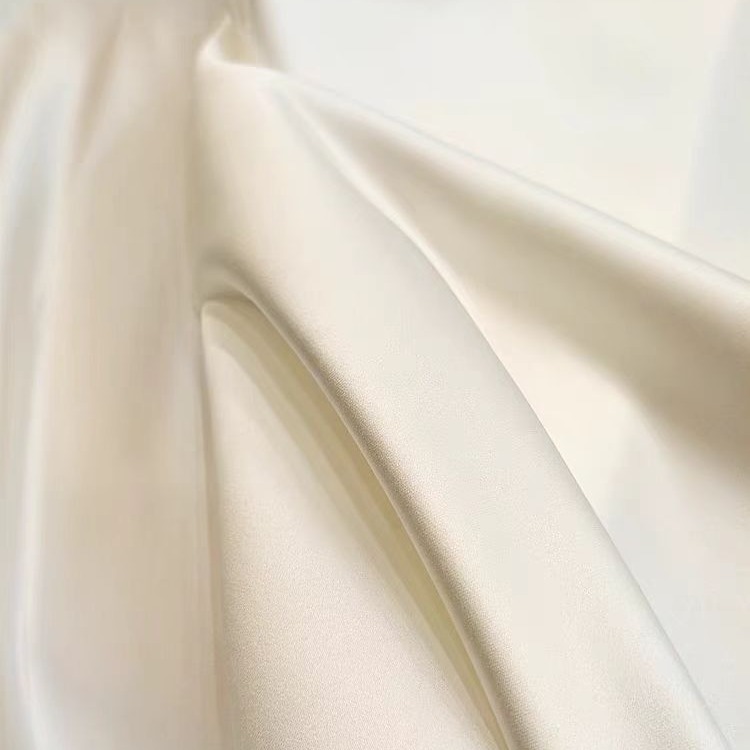 Picture of High-grade Taiwan Imported 395 Satin Wedding Dress Handmade DIY Material Clothing Fabric Solid Color Thick Satin Background Fabric