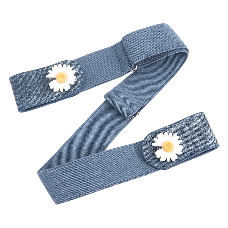 Lazy Belt Stretch Traceless All-match Casual Ins-style Jeans Tight Waist Elastic Punch-free Take-off Casual Hidden