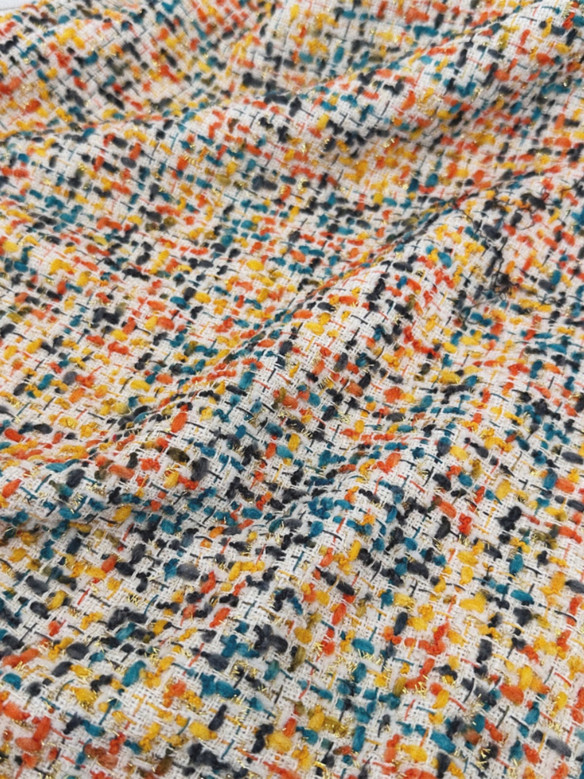 Picture of Tweed Style Woolen Colorfulful Woven Spring and Summer Outwear Clothing Terry Handmade DIY Bag Fabric