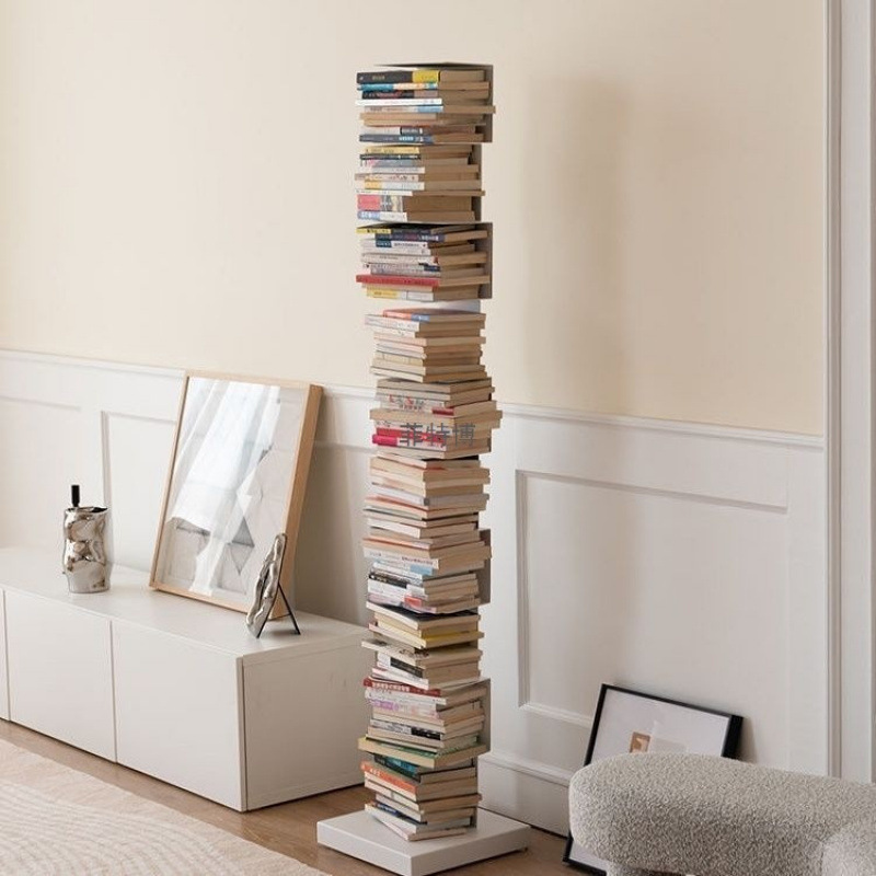 Invisible Bookshelf, Floor-standing Storage Rack, Wrought Simple Upright Bookshelf, Living Room Corner Integrated Wall-Mounted Book Storage Rack