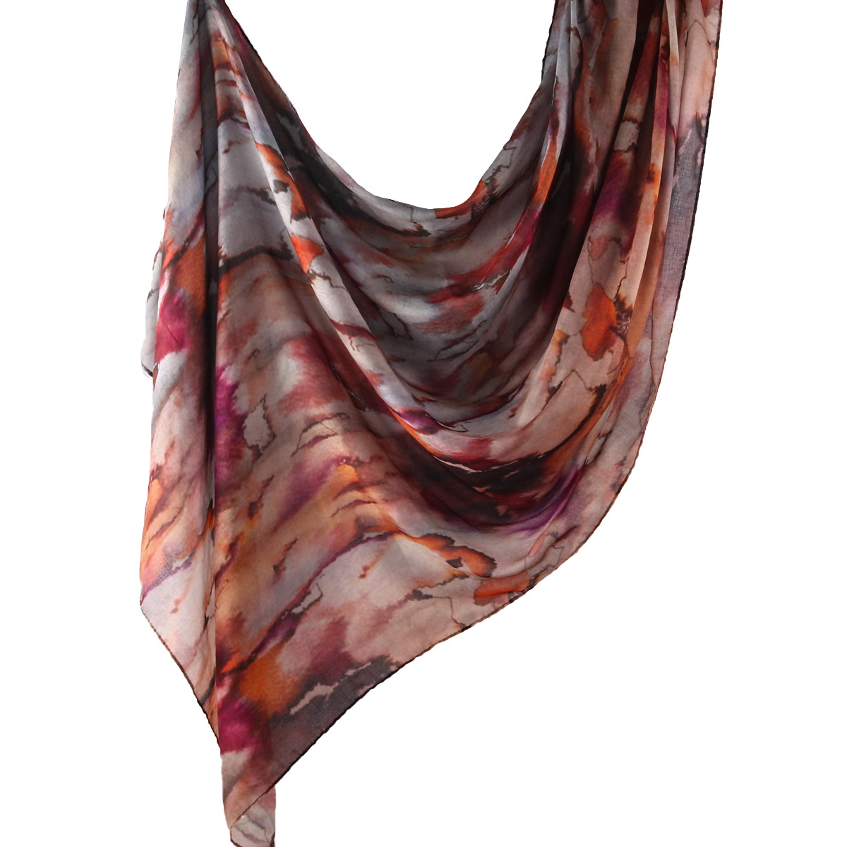 Picture of Best-Selling Watercolor Tie-Dye Cotton Scarf Arabian Satin Polyester Long Scarf Turkish Middle Eastern Scarf