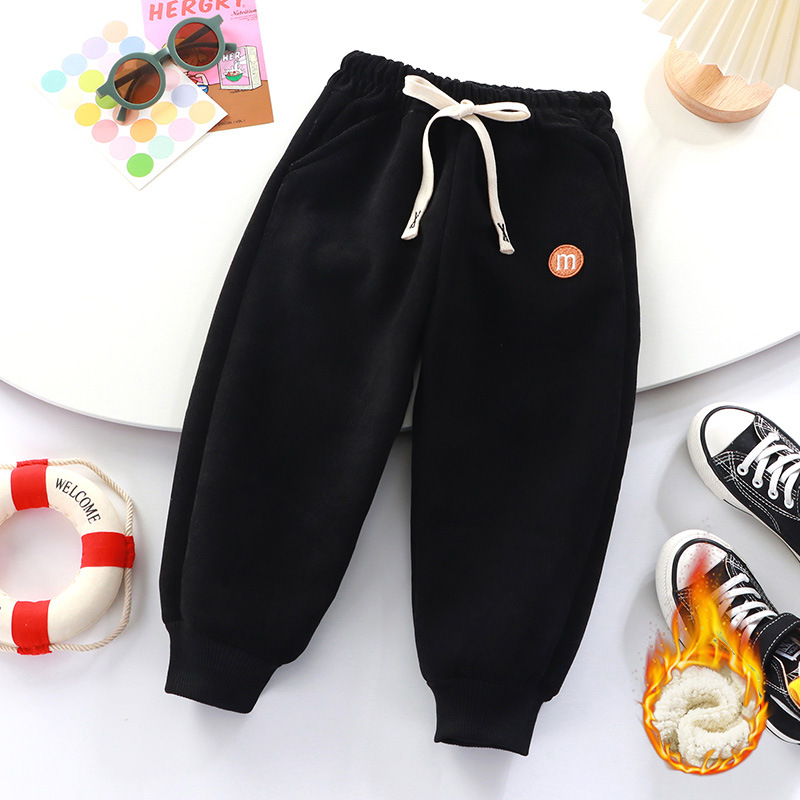Picture of Children's Autumn and Winter Velvet Thickeneded Outer Sweatpants for Small and Medium-Sized Kidsren and Babies Winter Alpaca Velvet Leggings One Piece Drop Shipping
