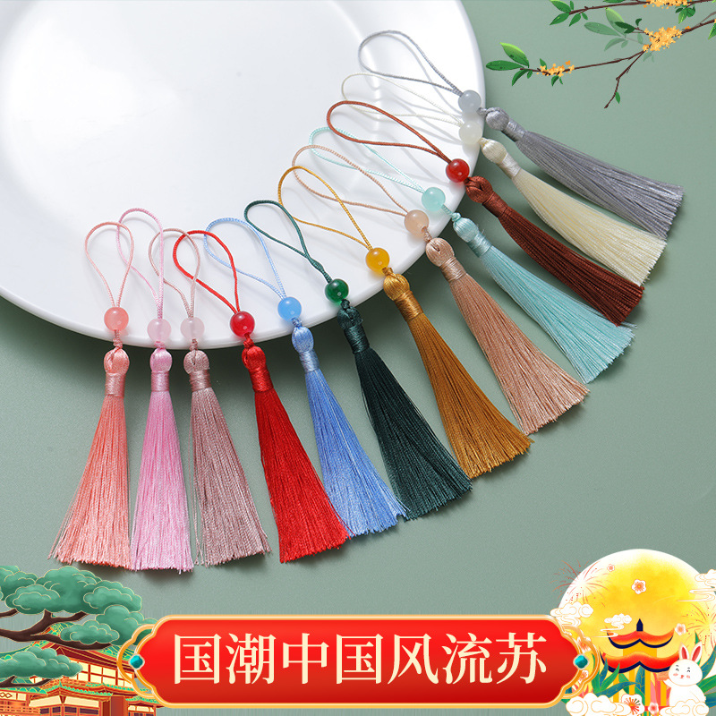 Picture of Tassel small hanging spike 7cm beaded antique retro bookmark spike decorative pendant accessories pendant pendant wholesale