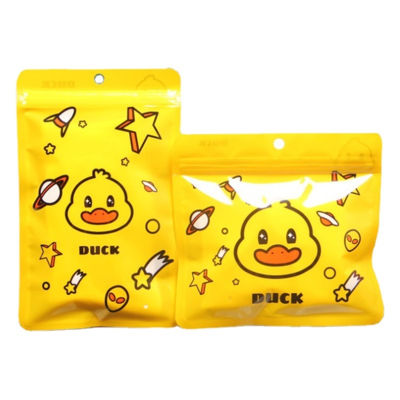 Little Yellow Duck Kingdom Packaging Bag Children's Cotton Socks Underwear Hair Ring Rubber Tendon Ziplock Bag Baby Clothes Blind Bag Packaging