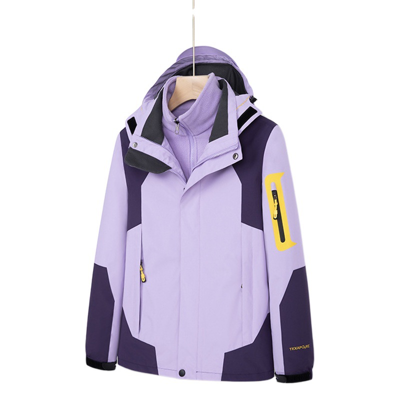 Picture of Autumn and Winter new outdoor two-piece jacket men's warm three-in-one couple jacket women's work clothes mountaineering clothes