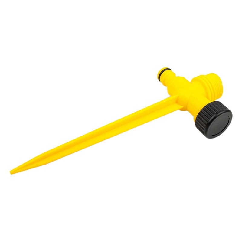 360-degree ground plug-in automatic rotating sprinkler nursery irrigation rotating three-fork tandem sprinkler watering flowers