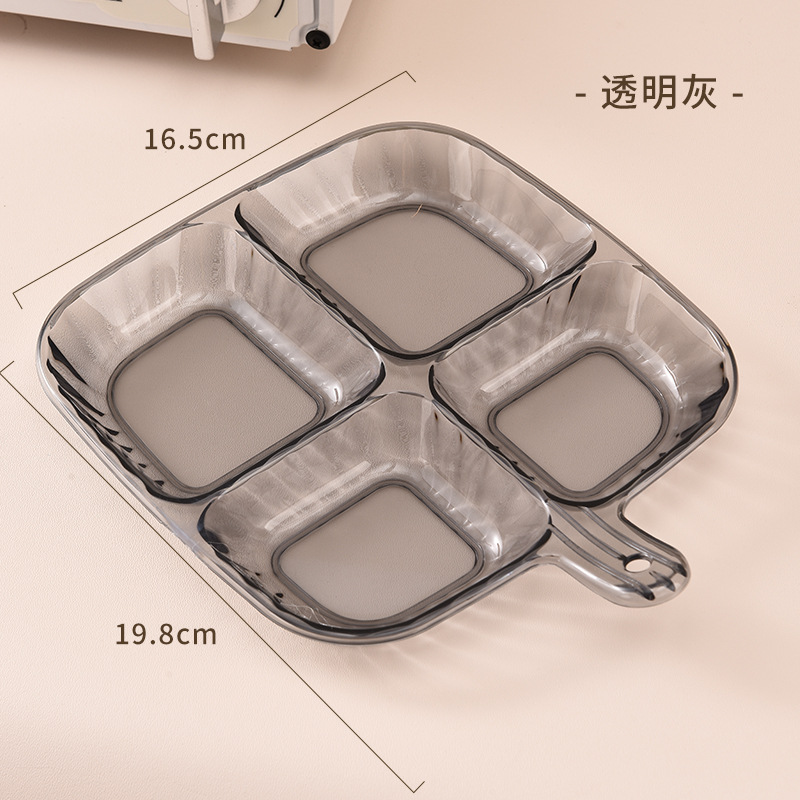 Picture of Multi-Purpose Divided Side Dish Storage Plate Household Hot Pot Dinner Plate Onion Ginger Garlic Kitchen Supplies Department Store Daily Wholesale