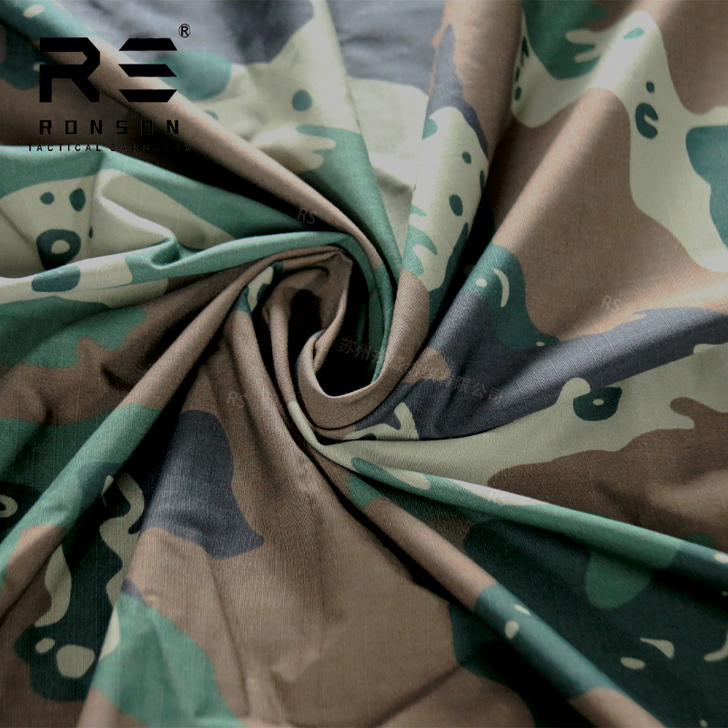 Picture of Rongsheng in stock South Africa S2000 soldier camouflage cloth cotton plaid NYCO50/50 tactical outdoor clothing fabric