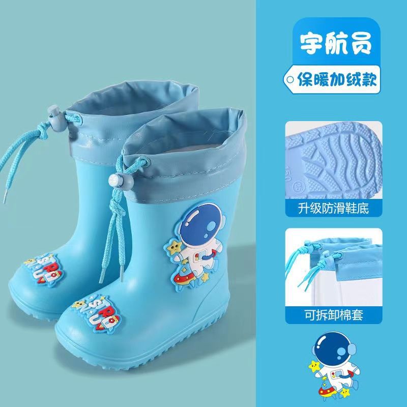 Children's Rain Boots for Girls and Boys, Non-Slip, Kindergarten, New Cute Warm Rain Boots, Baby Kidsren's Water Shoes for Women