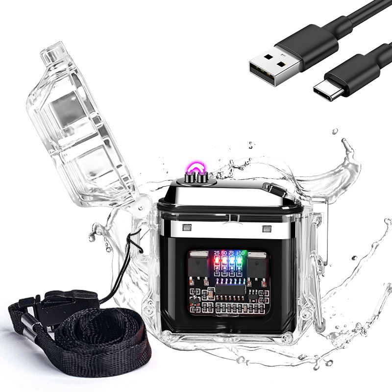 Arc Flameless Lighter Is Waterproof, Rechargeable, Usb-Compatible, Suitable for Outdoor Activities, Travel, Adventure, Windproof and Rechargeable