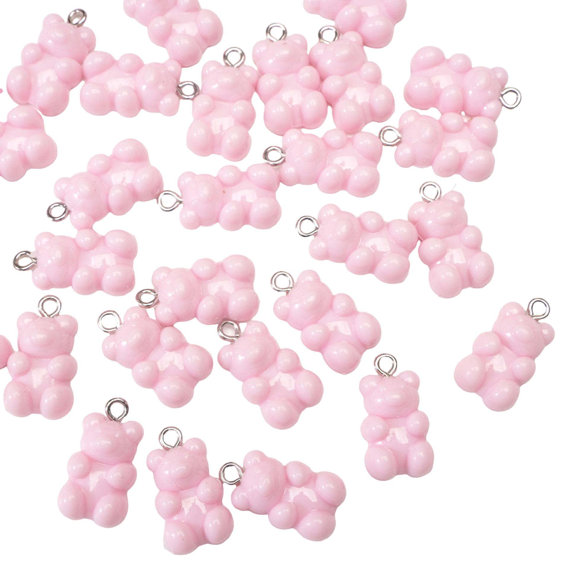 Picture of Transparent Candy Color Resin Bear Accessories Handmade DIY Homemade Bracelet Earrings Jewelry Keychain Pendant Material
