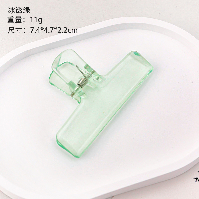 Picture of Creative Transparent Jelly Long Tail Clip Student Acrylic Clip Test Paper Storage Clip High-Value Ice Transparent Folder