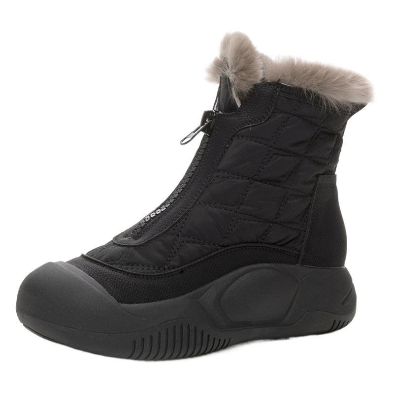 992 Cold-Resistant Large Cotton Shoes 2025 New Platform Thick-Soled Woolen Cotton Shoes