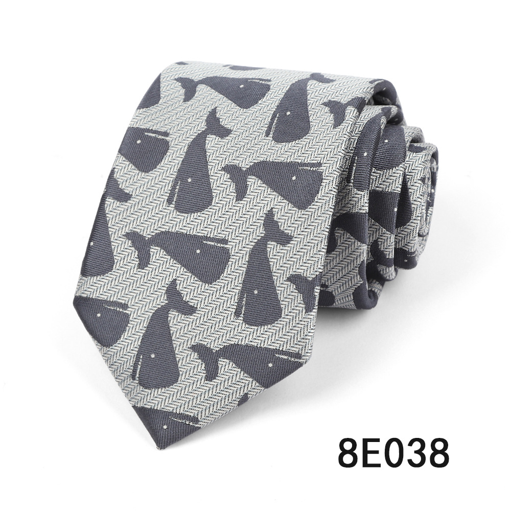 Picture of Men's Tie Business Casual Stripesd Tie 8cm Polyester Jacquard Embroider Print Tie Wholesale Formal Wear