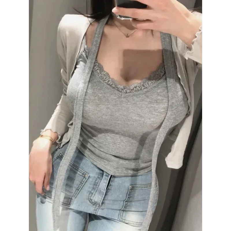 New Products from Dongdaemun, South Korea, Seductive but Not Aware of It, Pure Lust Style Lace Trim, Figure-Showing Small Suspenders with Ribbons