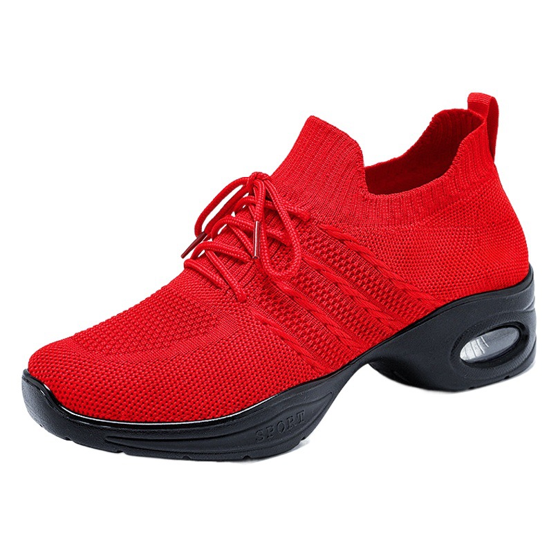 Dance Shoes for Women New Style Polyurethane Thick-Soled Lightweight Square Dance Shoes for Middle-Aged and Elderly Mothers Breathable Walking Shoes
