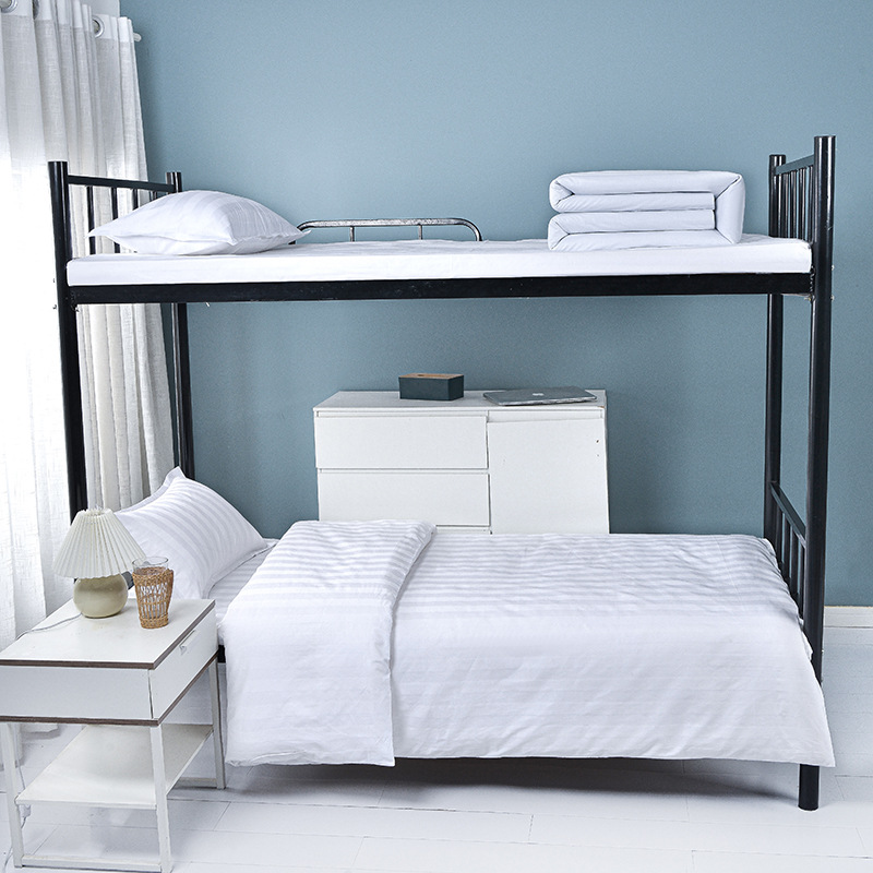 Picture of Pure Cotton Three-Piece Set Pure White Quilt Cover Bed Sheets Quilt Cover Single Hospital Bed Dormitory Ward Pure Cotton Bedding