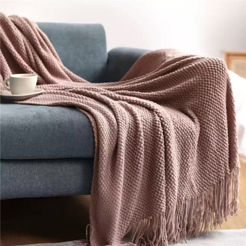 Picture of Cross-Border Simple Style B&B Decorative Blanket Air-Conditioning Blanket Nap Blanket Blanket Sofa Blanket Sofa Blanket High-End