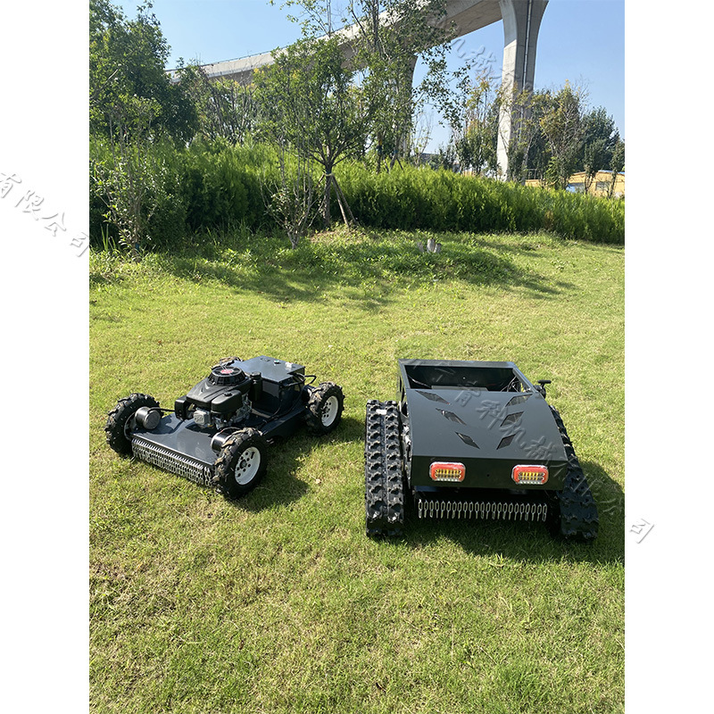 Factory supply crawler remote control lawn mower garden weed cleaning lawn mower all terrain crawler lawn mower