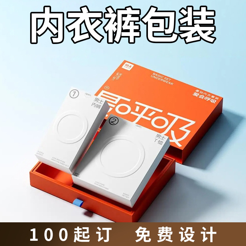 Underwear Ordering Cross-Border Gift Box Drawer Packaging Book-Shaped Flip-Top Lid Foldable Magnetic One-Piece