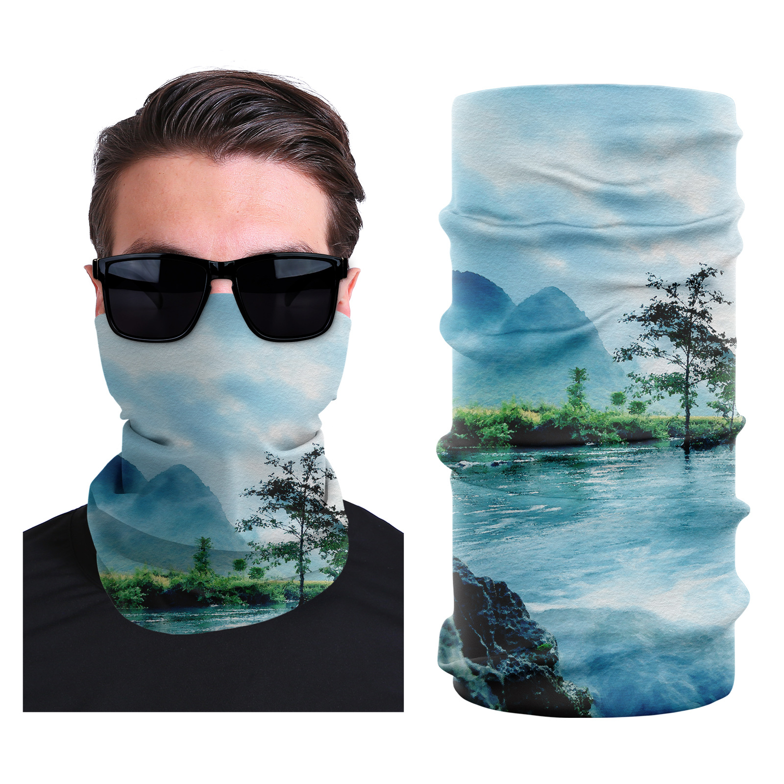 Picture of Xunhui magic scarf outdoor scarf mountaineering riding scarf high elastic seamless Ice Silk face towel cross-border bandana
