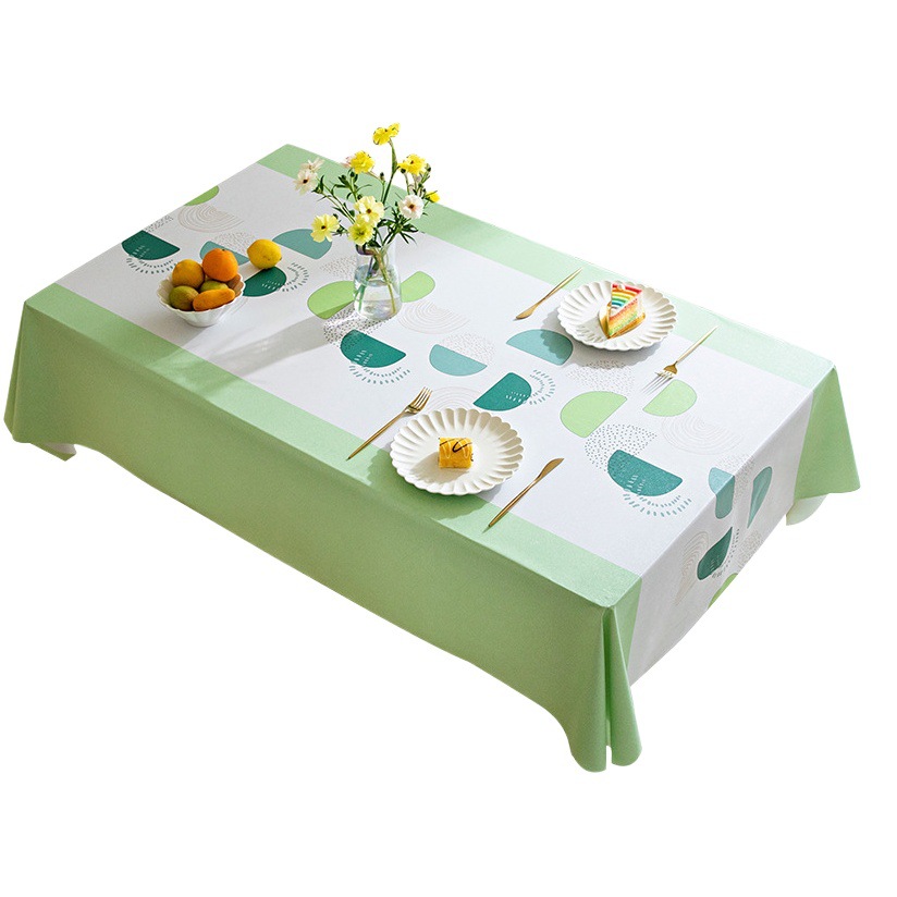 Nordic Outdoor New Style Tablecloth PVC Fabric Waterproof Oil-proof Tea Table Rectangular Camping Tablecloth Thickened Tablecloth