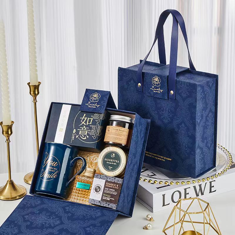 Camellia Mid-Autumn Festival Happy Word Tassel Packaging Box Wedding Return Gift Box Companion Gift Box