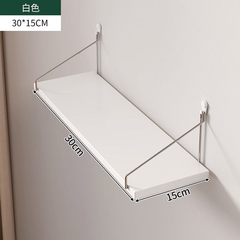 Picture of Wall Shelf Punch-free Living Room Wall Bedroom Bedside Storage Rack Wall-mounted Multi-layer Router Partition