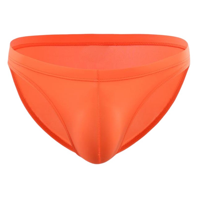 Factory direct youth ice silk ultra-thin transparent solid color briefs briefs cross-border in stock wholesale