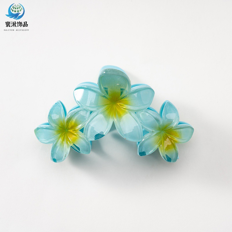 Picture of Cross-border egg flower clip large high-grade gradient Flower hairpin back head updo ponytail shark clip headdress