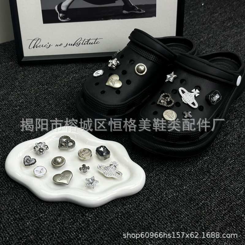 Lost Saturn Hole Shoes Shoes Flower Fit Cross Accessories Decorative Buckle Western Dowager High-Level Detachable Shoe Buckle