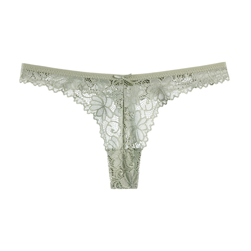 Picture of Foreign trade underwear women's European and American breathable low waist sexy lace thong comfortable cotton crotch women's underwear women's pure desire