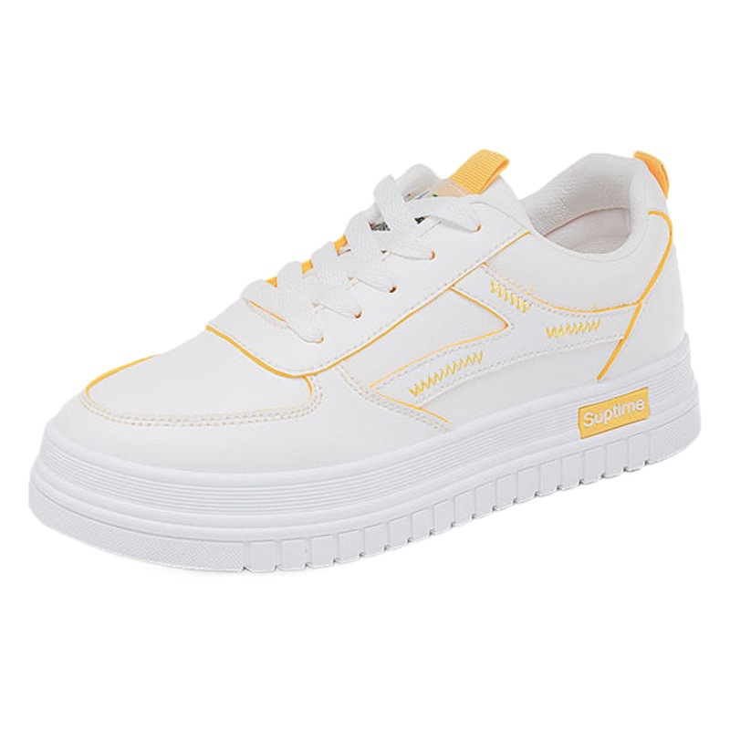 2022 Spring New White Shoes Women's Breathable Spring and Autumn Fashion Sneakers Student Leather Women's Shoes Flat Sports Trendy Shoes